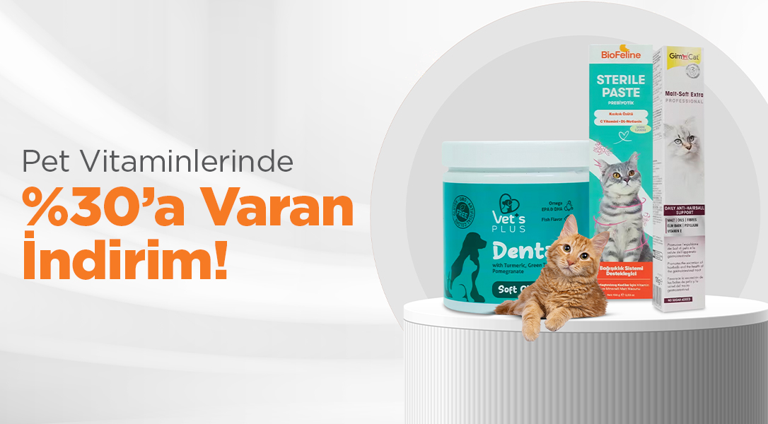Seçili Pet Vitaminlerinde %30'a Varan İndirim!
