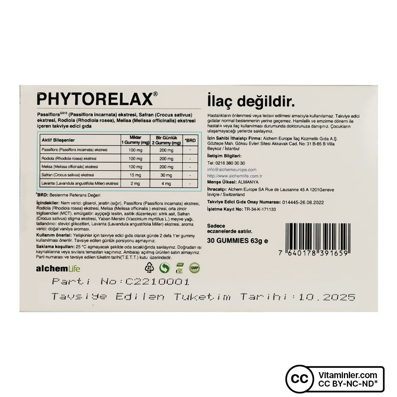 AlchemLife Phytorelax 30 Çiğnenebilir Form