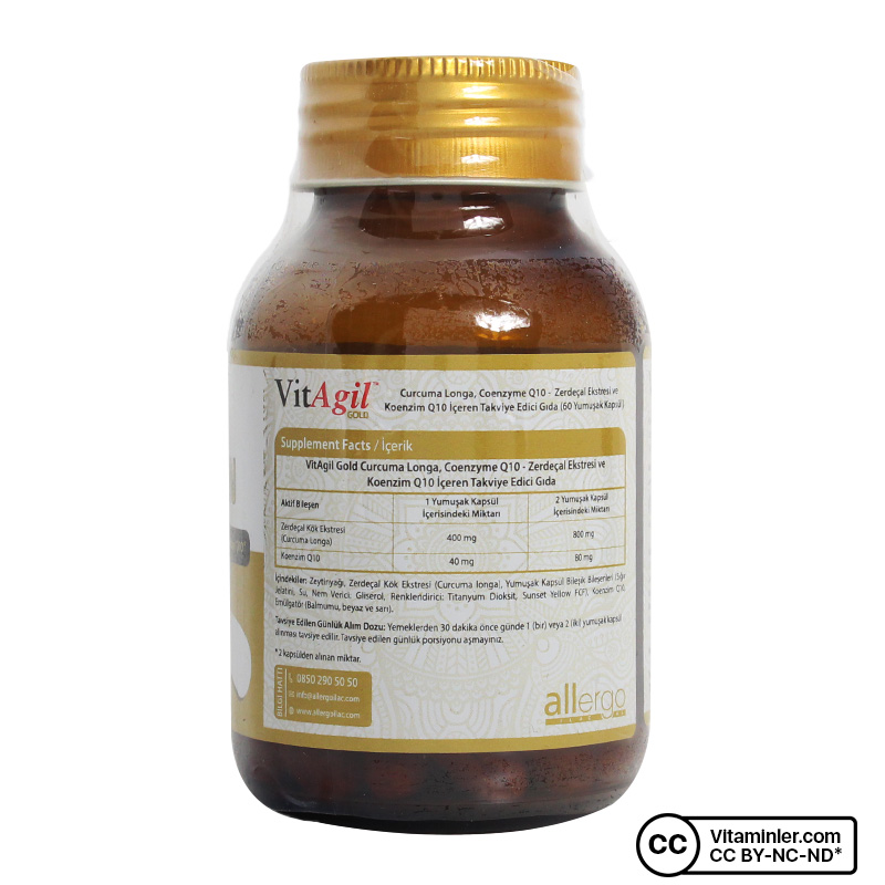 Allergo VitAgil Gold Curcumin 800 Mg 60 Kapsül