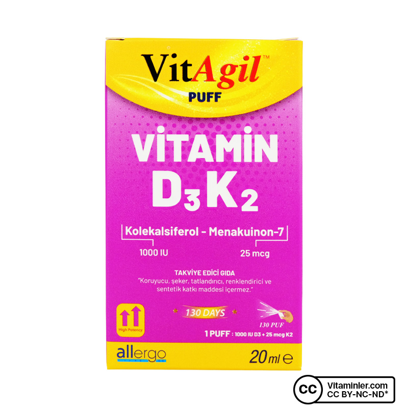 Allergo VitAgil  Vitamin D3 + K2 20 mL Sprey