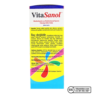 Allergo Vitasanol Multivitamin Surup 150 Ml Vitaminler