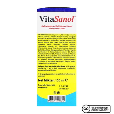 Allergo Vitasanol Multivitamin Surup 150 Ml Vitaminler