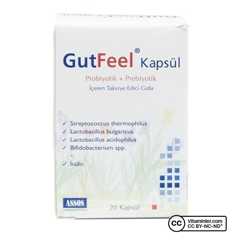 Assos Gut Feel Probiyotik Prebiyotik 20 Kapsül
