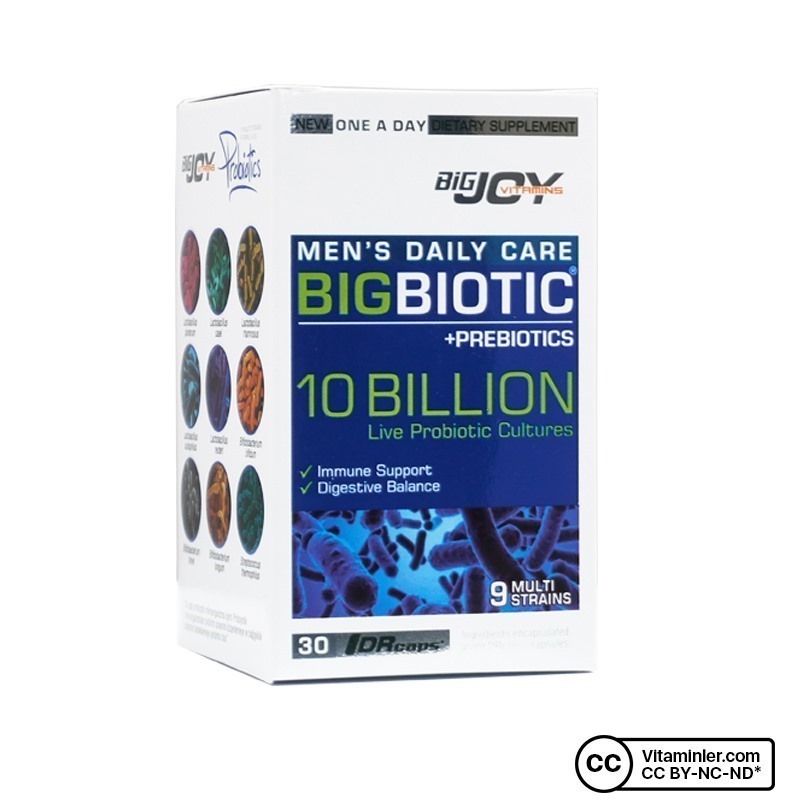 Bigjoy Vitamins Bigbiotic Probiotics For Men 30 Kapsül