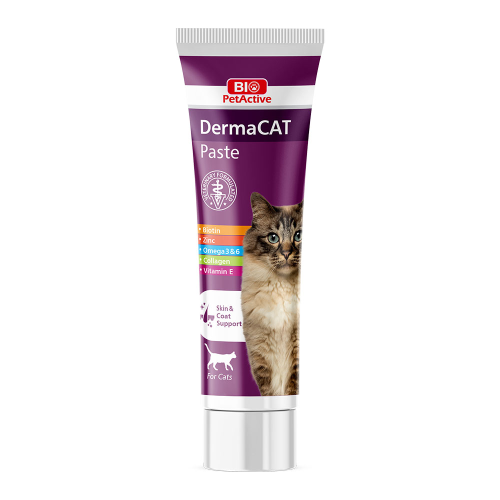 Bio PetActive Dermacat Deri ve Tüy Destekleyici Kedi Macunu 100 mL