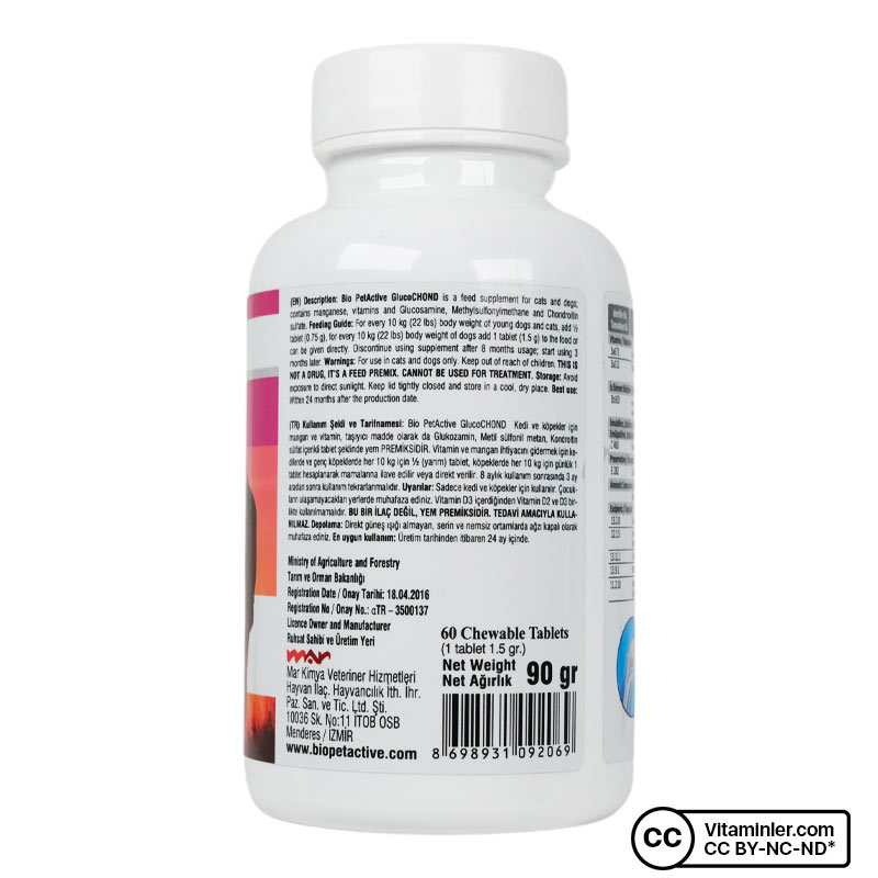 Bio PetActive Glucochond Kedi ve Köpekler İçin Eklem Desteği 60 Tablet
