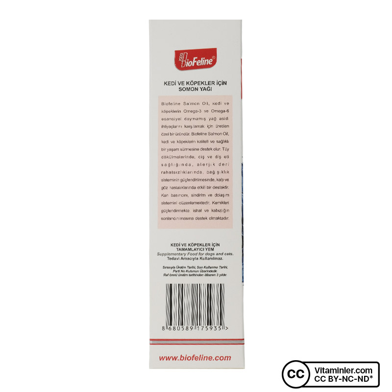 Biofeline Kedi ve Köpekler İçin Omega 3 Balık Yağı 200 mL