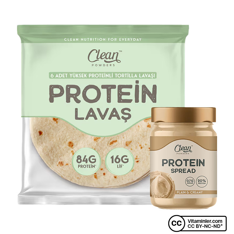 Clean Powders Yüksek Proteinli Tortilla Lavaşı + Protein Spread  Fındık Kreması