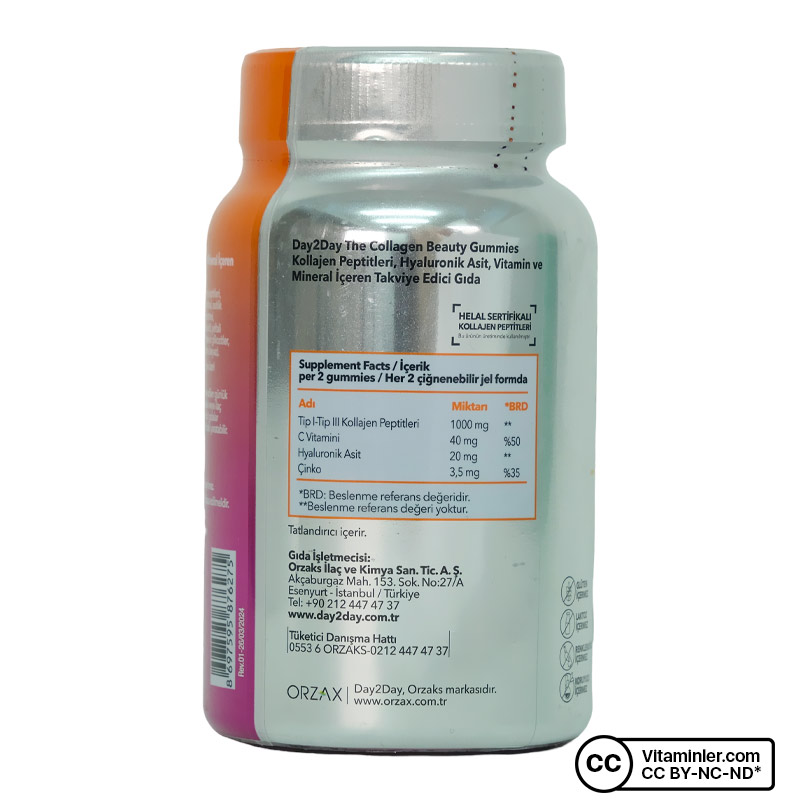 Day 2 Day The Collagen Beauty Gummies 60 Çiğnenebilir Form 