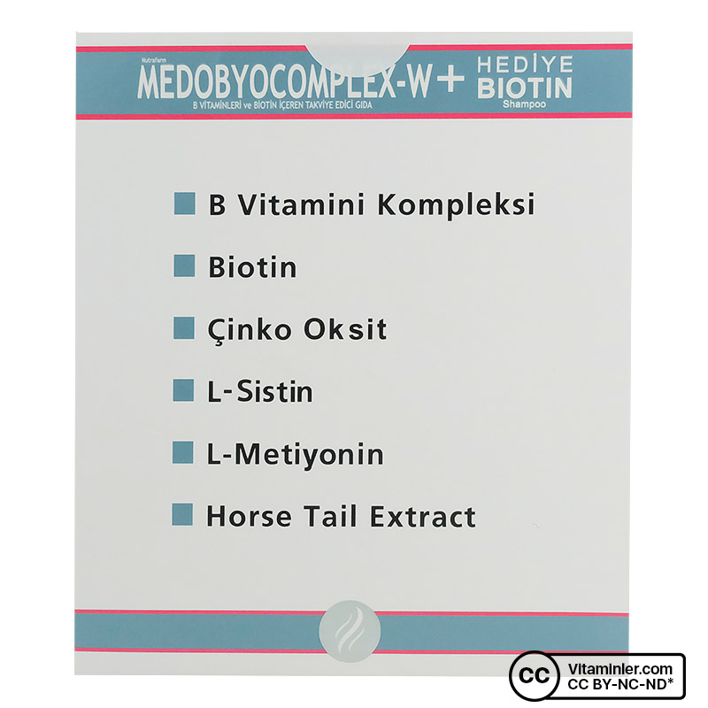 Dermoskin Medobiocomplex-W Kadın 60 Kapsul  + Biotin Şampuan 200 mL