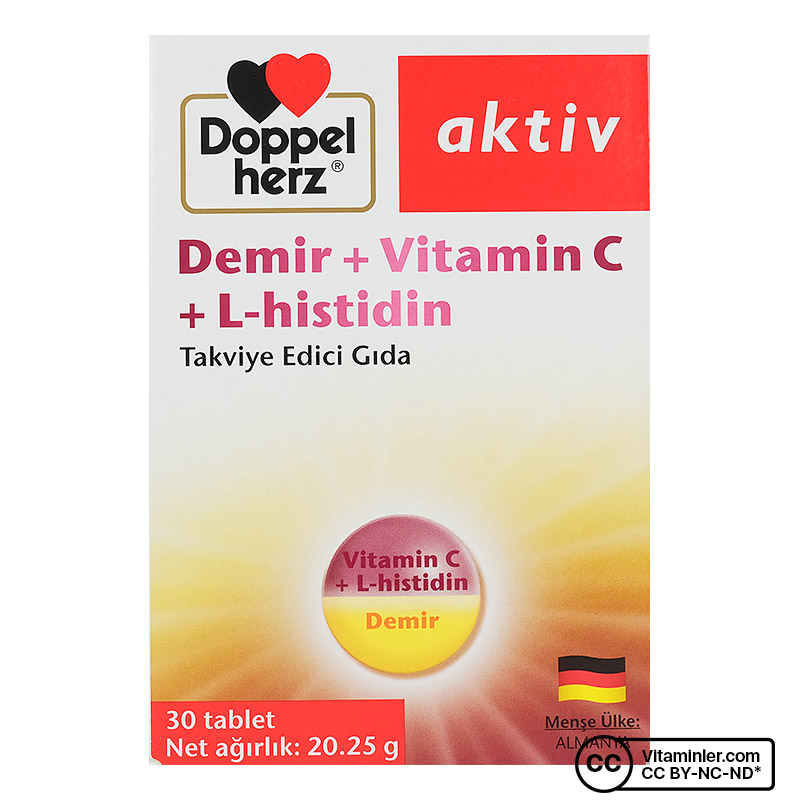 Doppelherz Demir + Vitamin C + L-histidin 30 Tablet