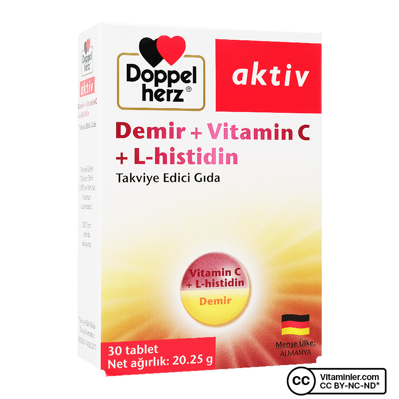 Doppelherz Demir + Vitamin C + L-histidin 30 Tablet