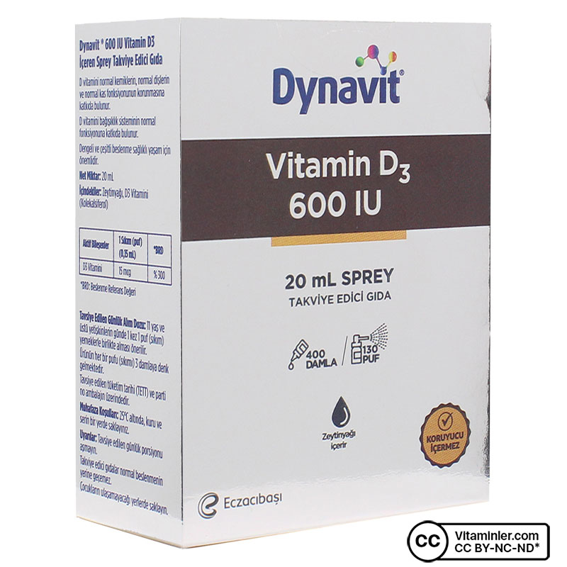 Dynavit Vitamin D3 600 IU 20 mL Sprey