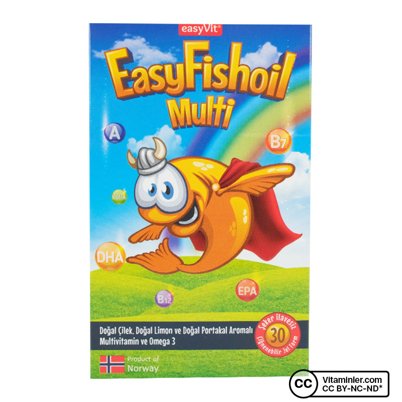 EasyVit EasyFishoil Multi + Omega 3 30 Çiğnenebilir Form