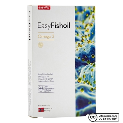 Easyvit EasyVit EasyFishoil Yetişkin Omega 3 30 Çiğnenebilir Form