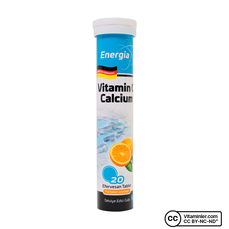 Energia Vitamin C ve Kalsiyum 20 Efervesan Tablet