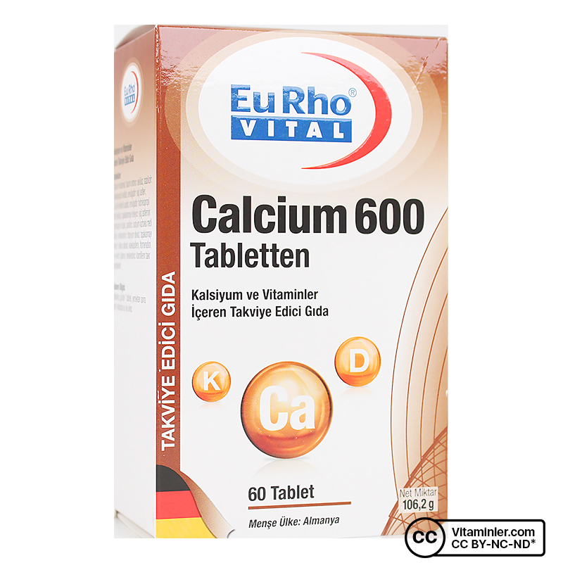 Eurho Vital Calcium 600 Mg 60 Tablet