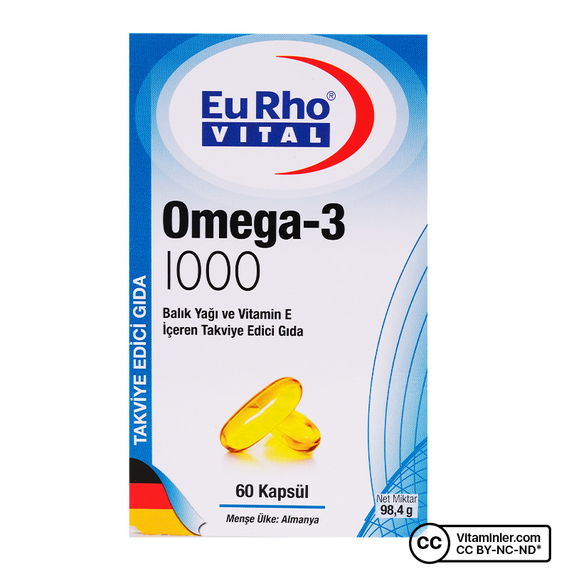 Eurho Vital Omega-3 1000 Mg Balık Yağı 60 Kapsül