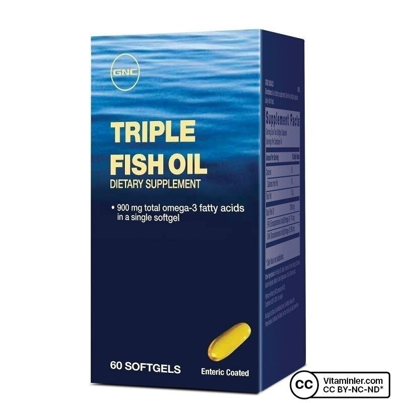 GNC Triple Fish Oil 900 Mg Omega-3 Balık Yağı 60 Kapsül