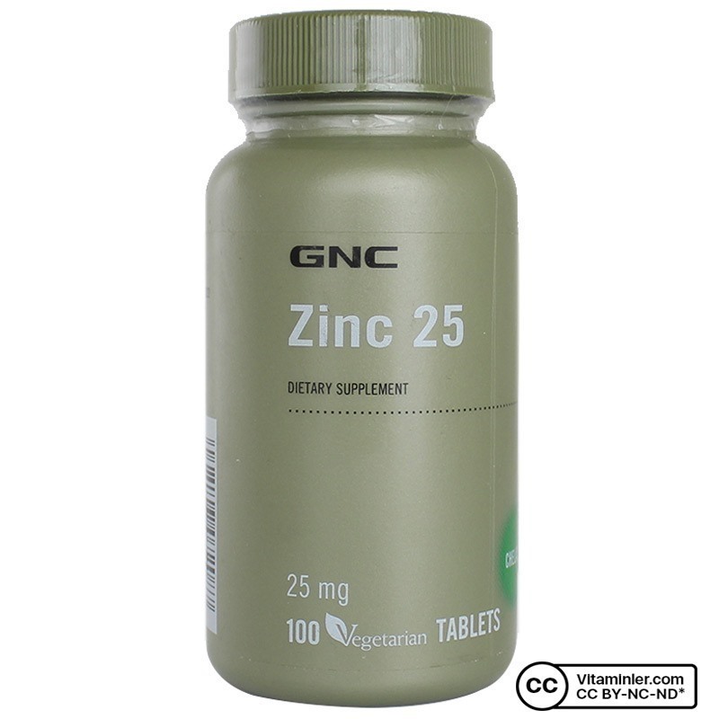 GNC Zinc 25 Mg 100 Tablet