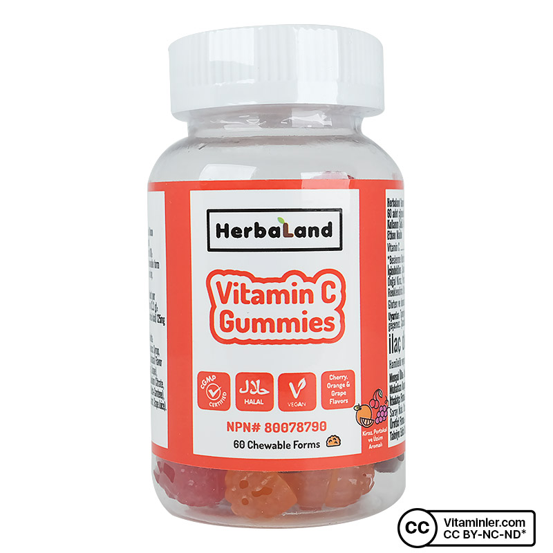 Herbaland Kids Gummies Vitamin C 60 Çiğnenebilir Form