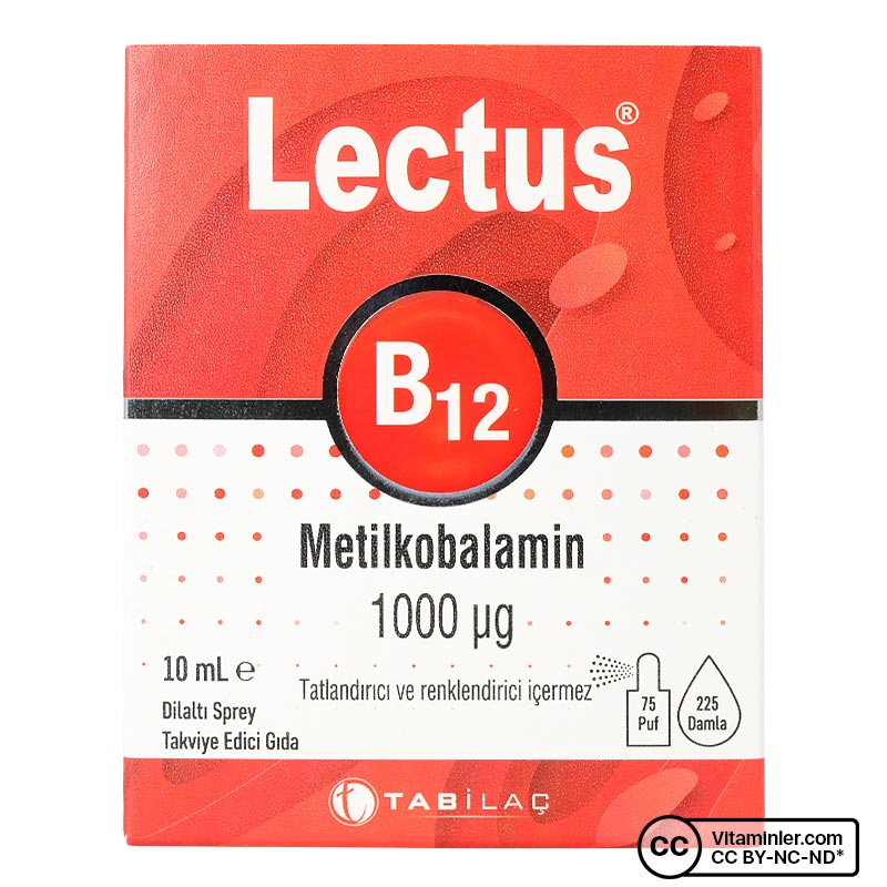 Lectus B12 Metilkobalamin 10 mL Dilaltı Sprey