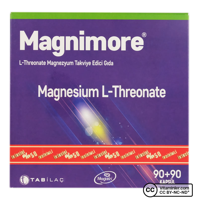 Magnimore Magnesium L-Threonate 90 Kapsül 2 Adet