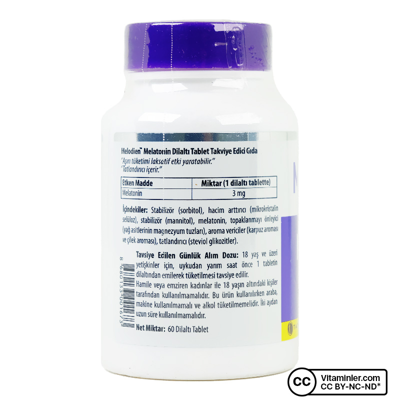 Melodien Melatonin 3 Mg 60 Dilaltı Tablet 3 Al 2 Öde