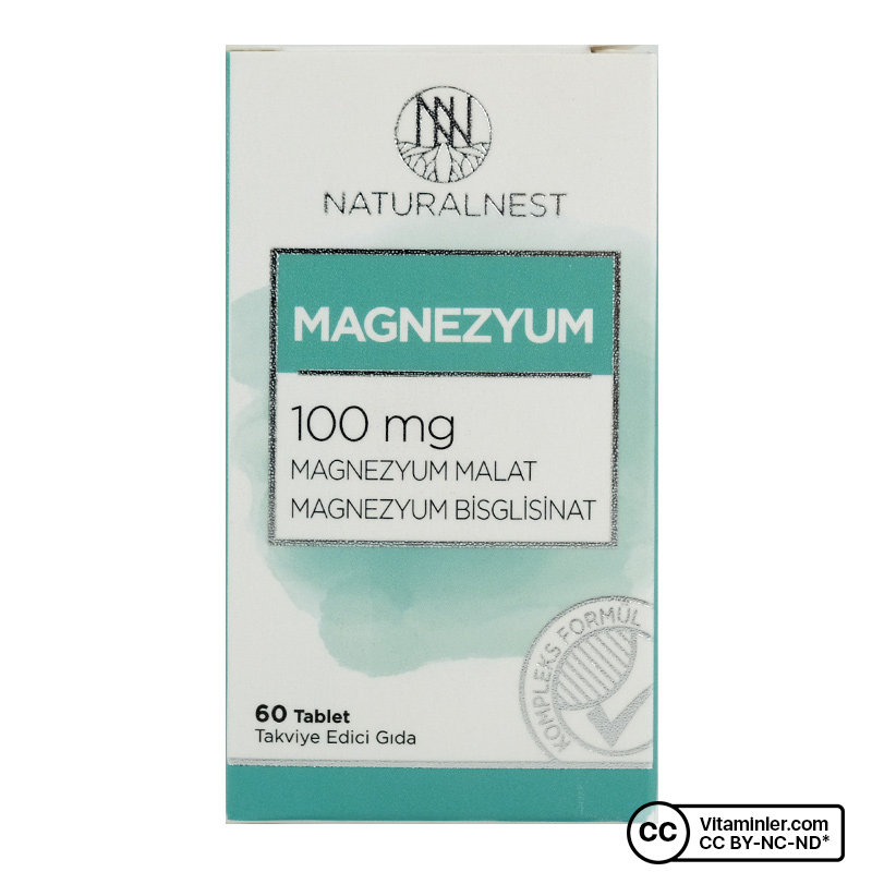 NaturalNest Magnezyum 100 Mg 60 Tablet