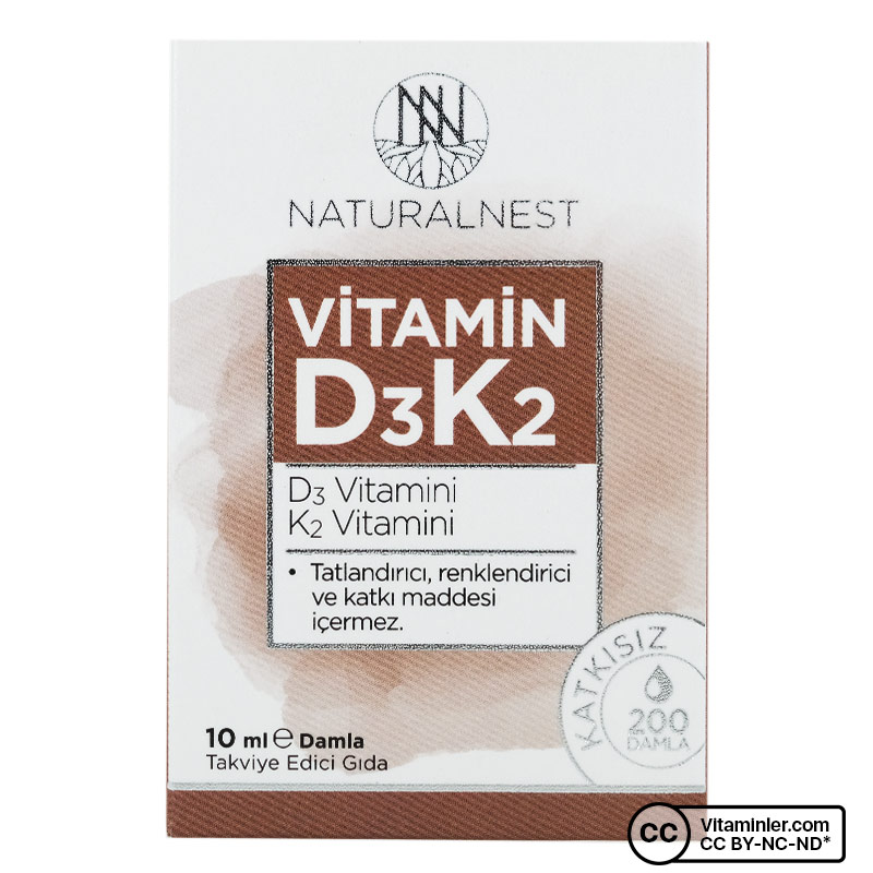 NaturalNest Vitamin D3 K2 Damla 10 mL