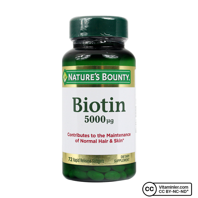 Nature's Bounty Biotin 5000 Mcg 72 Kapsül
