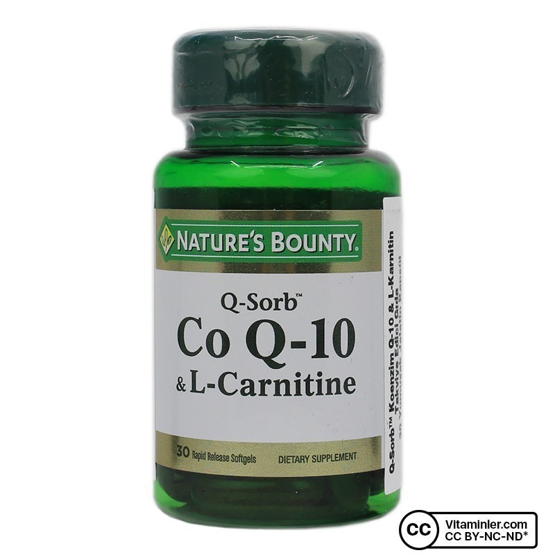 Nature's Bounty CoQ-10 (Q-Sorb) & L-Carnitine 30 Kapsül