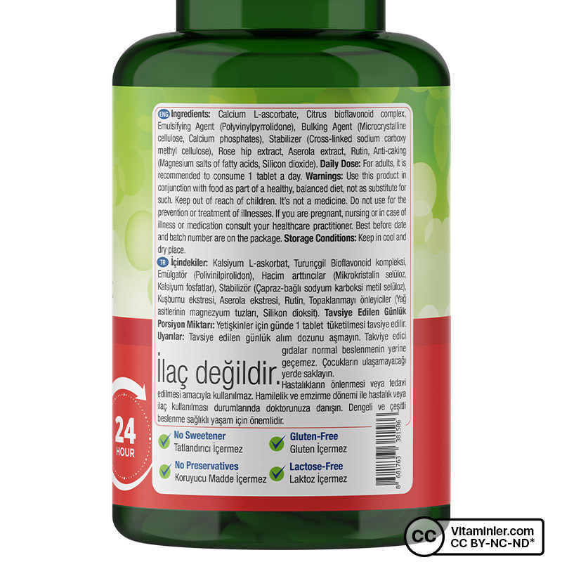 Nature's Supreme Ester-C  Vitamini 60 Tablet + Pure Encapsulations L-Arginine 60 Kapsül