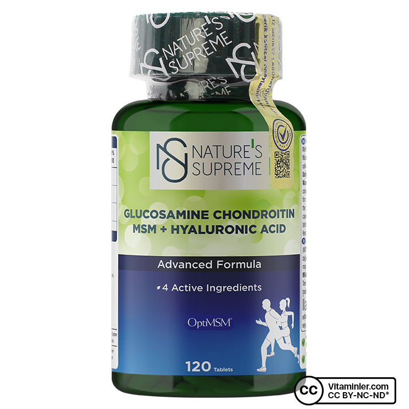 Nature's Supreme Glucosamine Chondroitin MSM + Hyaluronic Acid 120 Tablet