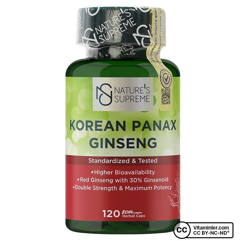 Nature's Supreme Korean Panax Ginseng 120 Kapsül