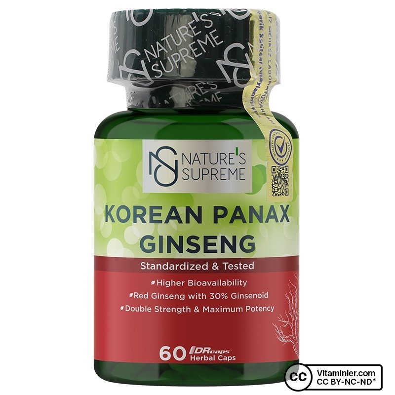 Nature's Supreme Korean Panax Ginseng 60 Kapsül