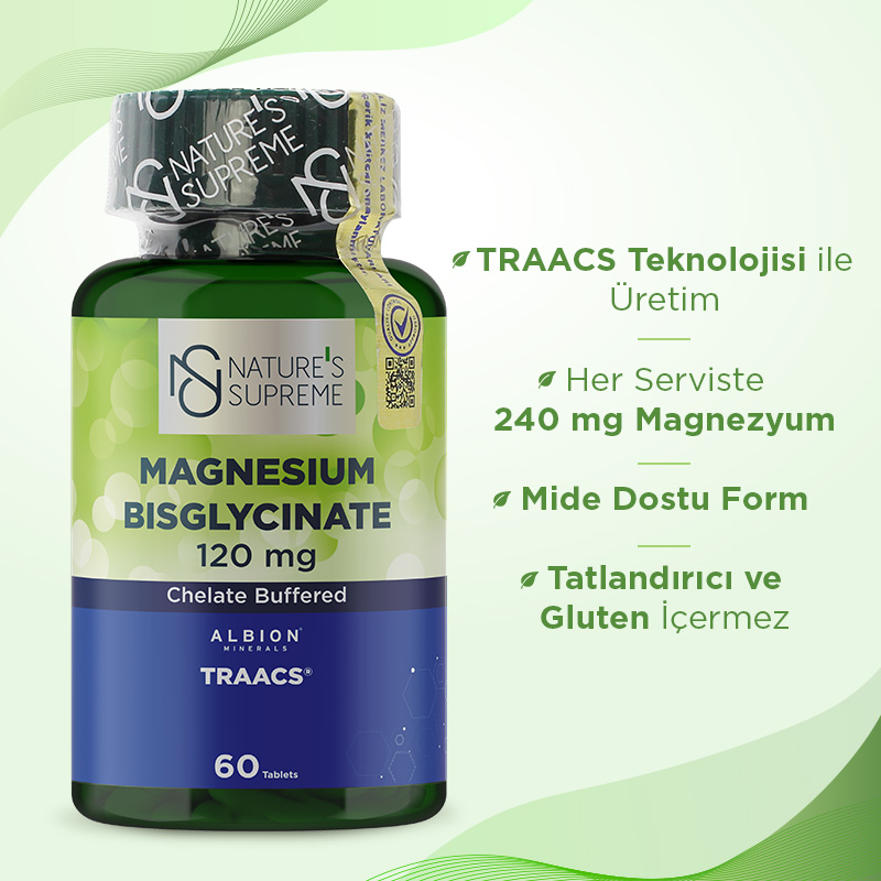 Nature's Supreme Magnesium Bisglycinate 60 Tablet + Sambucus Nigra 20 Efervesan Tablet