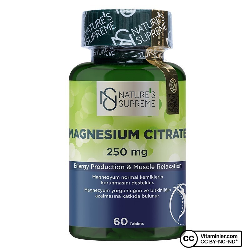 Nature's Supreme Magnesium Citrate 250 Mg 60 Tablet