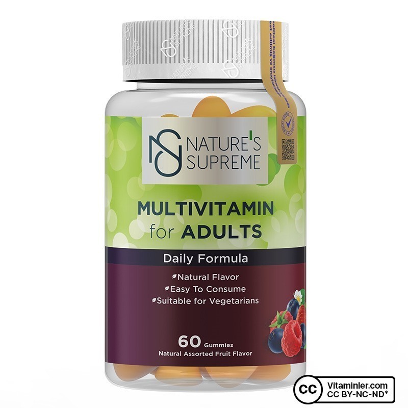 Nature's Supreme Multivitamin for Adults 60 Çiğnenebilir Form Vitaminler
