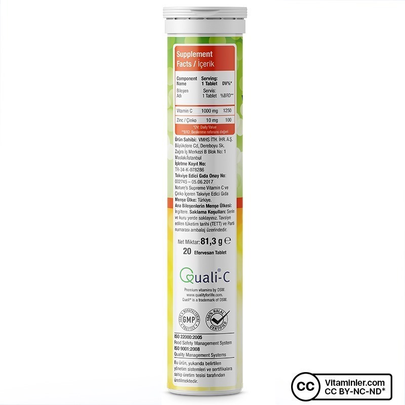 Nature's Supreme Multivitamin for Men 60 Kapsül + Vitamin C + Zinc 20 Efervesan Tablet
