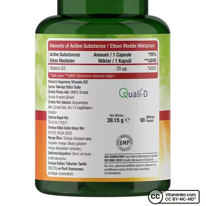 Nature's Supreme Multivitamin for Women 60 Kapsül + Vitamin D3 90 Kapsül Seti