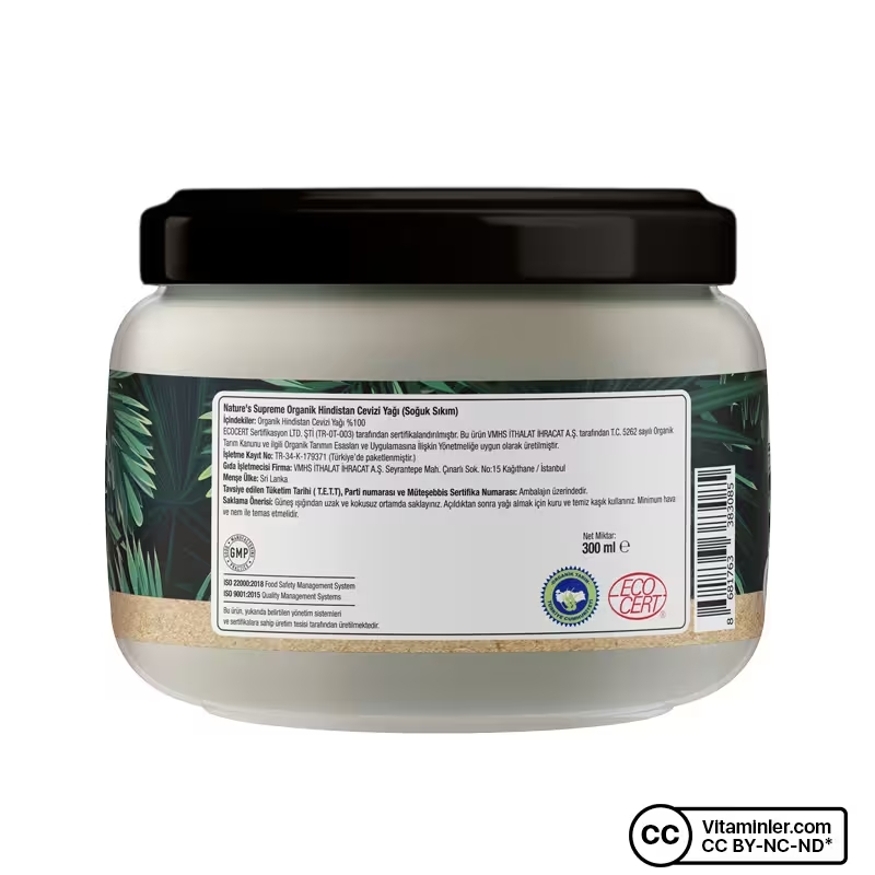 Nature's Supreme Organik Hindistan Cevizi Yağı 300 mL 2 Adet