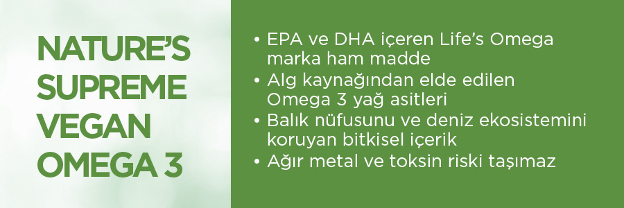 Nature's Supreme Vegan Omega 3 Algae Oil 60 Kapsül