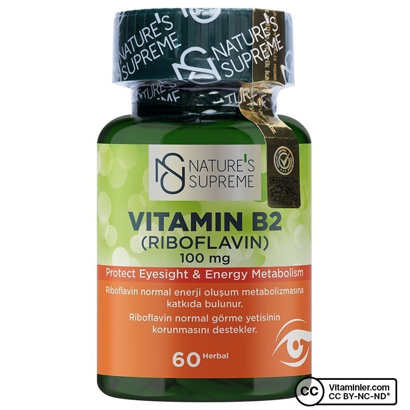 Nature's Supreme Vitamin B2 100 Mg 60 Kapsül