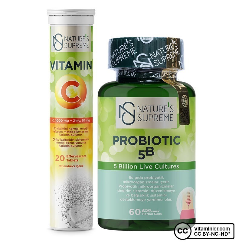 Nature's Supreme Vitamin C + Probiyotik Kombinasyonu 