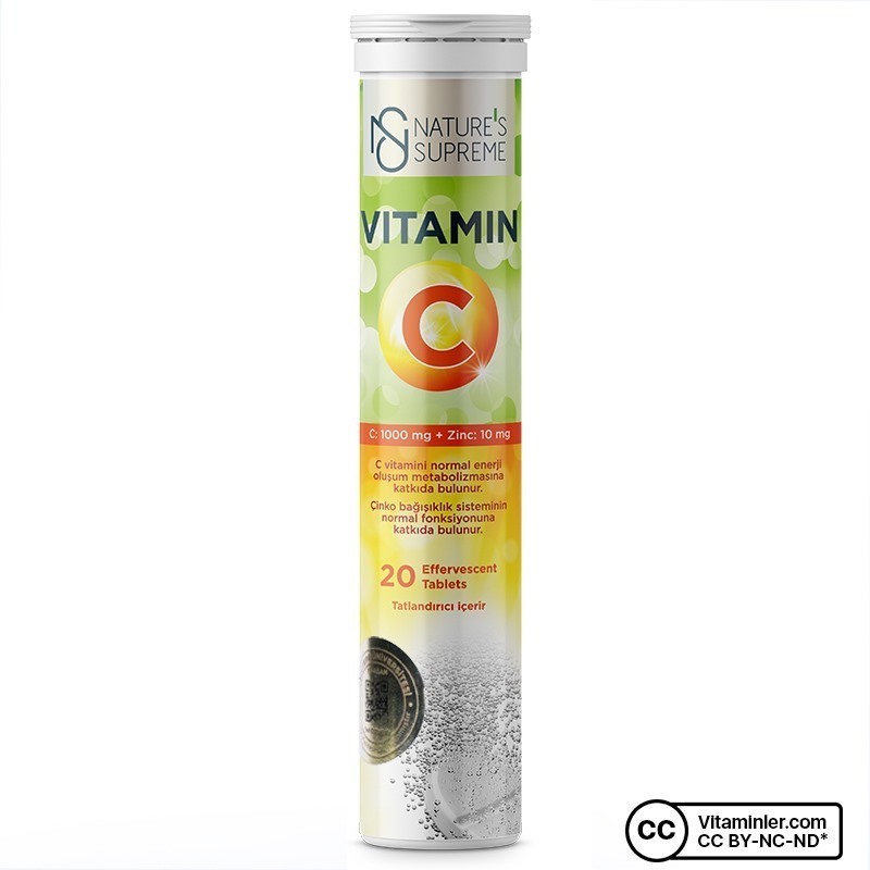 Nature's Supreme Vitamin C + Zinc 20 Efervesan Tablet