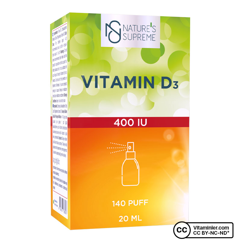 Nature's Supreme Vitamin D3 400 IU 20 mL Sprey & Damla