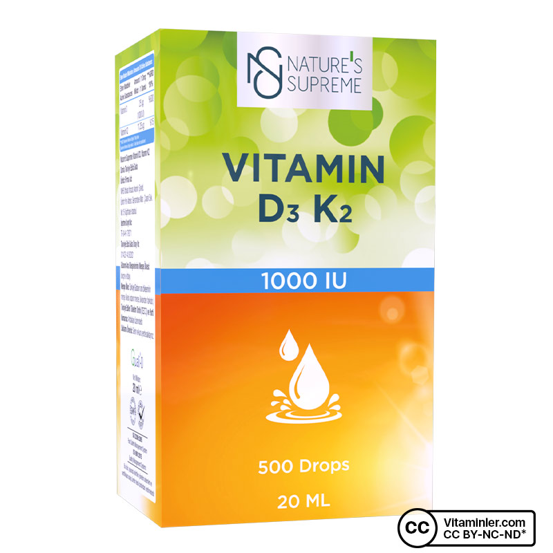 Nature's Supreme Vitamin D3 + K2 20 mL Damla