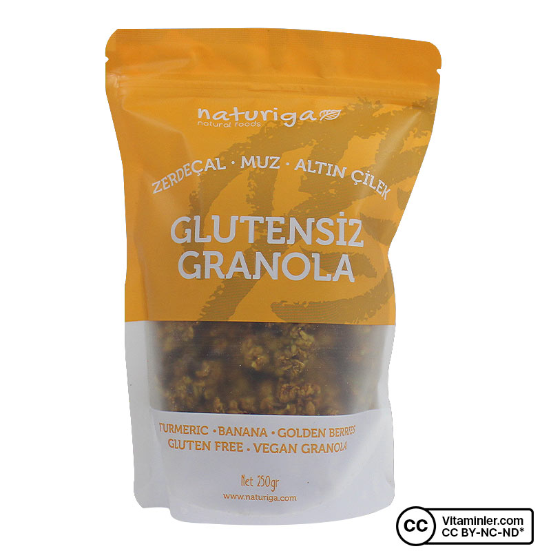 Naturiga Glutensiz Granola Zerdeçal Altın Çilek 250 Gr