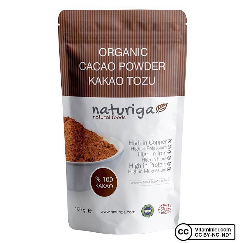Naturiga Organik Kakao Tozu 100 Gr